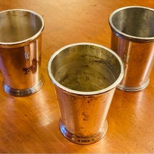 Trio of Silver plate drinks cups, 2-International Silver Co.